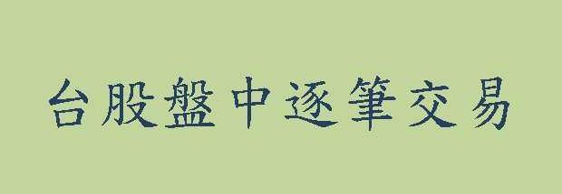 台股盤中逐筆交易